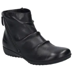Stiefelette JOSEF SEIBEL "Naly 61", Damen, Gr. 43, schwarz, Leder, casual, Schuhe, Reißverschluss Stiefel, Winterstiefelette mit kleinem Absatz