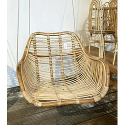Hängesessel Hängestuhl Stuhl Hängeschaukel Rattan Hellbraun 66x65x49cm 300600
