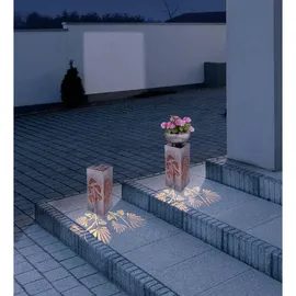 GLOBO Lighting Solarleuchte Metall silberfarben, LED