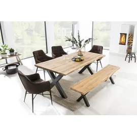 Home Affaire Esstisch »Tristan«, mit Baumkante beige