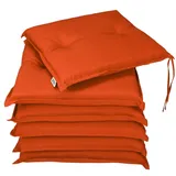 DETEX Sitzkissen 6er-Set Boston Orange 43x39x5cm