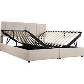 XDOVET Polsterbett 180 x 200 cm Beige