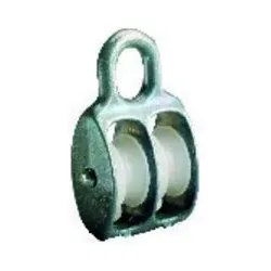 PÖSAMO Blockrolle doppelt galZn für Seil-Ø b. 8,0mm
