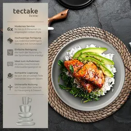 Tectake Una Kombiservice 30-tlg. grau
