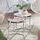 FineBuy Beistelltisch FB53075 Milchglas weiß 50 x 42 cm