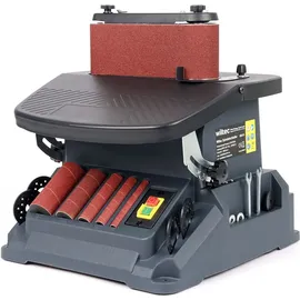 Wiltec oszillierender Spindelschleifer 500 W neigbar bis 45°, Bandschleifer mit 5 Schleifhülsen und 16 mm Oszillationshub, Kantenschleifer mit 2000