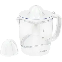 Exquisit Zitruspresse P 3001 wet | Fruchtpresse | 2 unterschiedliche Presskegel | 1 L Mixbehälter | weiß