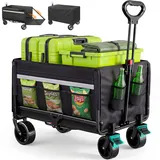 HOMECALL Bollerwagen Faltbar 120L+ schwarz