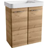 Fackelmann MILANO Gäste-WC Set 55 cm Braun hell, 2-teilig