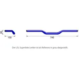 LSL X-Bar Lenker Superbike XN1 blau
