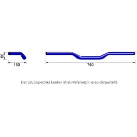 LSL X-Bar Lenker Superbike XN1 blau