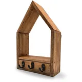 Creedwood Schlüsselbrett, Natur, Holz, 9x34x22 cm, Garderobe, Schlüsselboards & -kästen