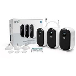 Arlo Essential 2 2K Outdoor Kamera außen - 3er Set weiß
