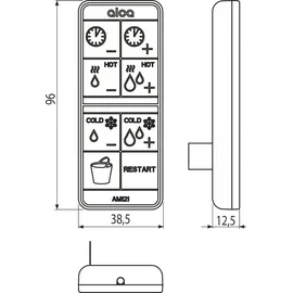 alcadrain P195 Fernbedienung für AM121/1120