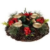 Home & styling collection Home & Styling Adventskranz mit Zapfen, Kerzenhalter, Ø 27 cm