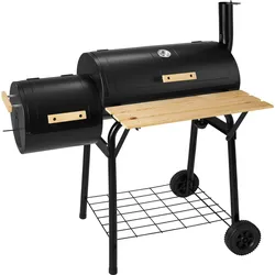 TECTAKE Holzkohlegrill Smoker mit Thermometer