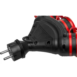 Plastrol Schuko-Steckdose 3-fach Schwarz-Rot