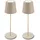 Briloner Akku LED Tischleuchte Beige 2 St.