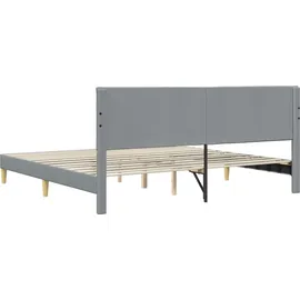 vidaXL Bettrahmen 200 x 200 cm Hellgrau