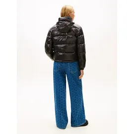 Tommy Hilfiger Tommy Jeans Damen, Pufferjacke Essential Glänzend, schwarz, (Black), S - S