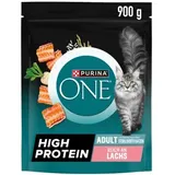 Purina ONE Trockenfutter Katze High Protein 900g Lachs