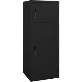vidaXL Sattelschrank Stahl 53 x 53 x 140 cm Schwarz