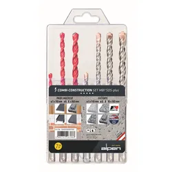 Alpen Bohrer Combiset Bau SDS-plus MB7 in Kunststoffbox 100007100 7tlg.