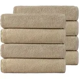 NatureMark Handtuchset 50 x 100 cm sand-beige 8 St.