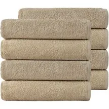 NatureMark Handtuchset 50 x 100 cm sand-beige 8 St.