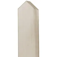 BM Massivholz BM Zaunpfosten 90 x 90 cm vierkant Fichte Spitzkopf farbig Hellgrau 190 cm