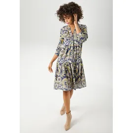 Aniston CASUAL Blusenkleid Paisley Blau/Beige 42