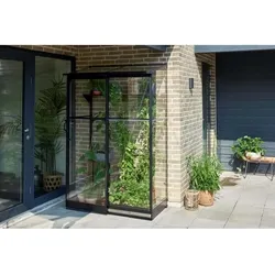 Halls Gewächshaus Qube Lean-to 0,8 m2, 3 mm Sicherheitsglas