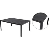 Lex Gartentisch Comfort 150 x 80 cm mit Nonwood Platte Gestell Aluminium