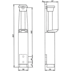 DENI Türfeststeller Weiß 21 cm