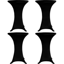 vidaXL Stehtischhussen Schwarz Ø 60 cm 4er Set