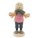 Schweda Kuhnert - Original Erzgebirgische Holzkunst Räuchermann Räucherfigur Wichtel 17cm - Oma