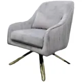 JVmoebel Loungesessel, Design Sessel Metall Lounge 4x Set Gruppe Neu Stühle Relax Garnitur grau