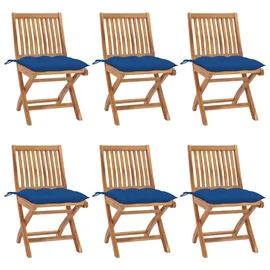 vidaXL Gartenstuhl 6 St. 6 x 6 x 6 cm blau