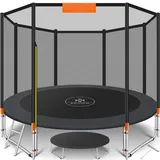 Kesser KESSER® - Trampolin TÜV Rheinland GS Zertifiziert Komplettset mit Sicherheitsnetz, Leiter, Randabdeckung & Zubehör Kindertrampolin Gartentrampolin Belastbarkeit 150 kg