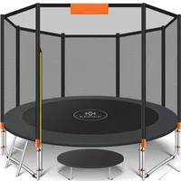 Kesser KESSER® - Trampolin TÜV Rheinland GS Zertifiziert Komplettset mit Sicherheitsnetz, Leiter, Randabdeckung & Zubehör Kindertrampolin Gartentrampolin Belastbarkeit 150 kg