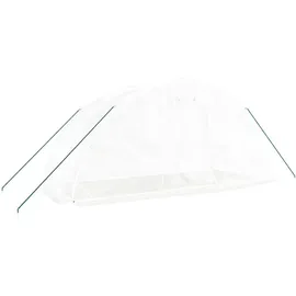 furnicato Gewächshaus Stahl Weiß HKP 10 mm 10 m2