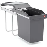 HAILO Abfallsammler 3650241 Einbau SingleBox 24 Liter - Grau/Weiß