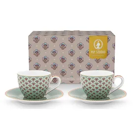 Pip Studio Espressotasse mit Untertasse 0,12 l Blau 2