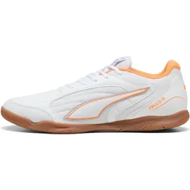 Puma Truco IV IN Herren White/Orange Glow/Vibrant Silver 42,5