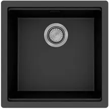 Hansgrohe S53 Unterbauspüle SilicaTec, 400x400mm, 43457170, Farbe: Graphitschwarz