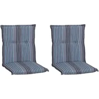 BEO Sitzauflage 98 x 46 x 5 cm blau-grau 2-tlg.