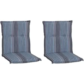 BEO Sitzauflage 98 x 46 x 5 cm blau-grau 2-tlg.
