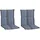 BEO Sitzauflage 98 x 46 x 5 cm blau-grau 2-tlg.
