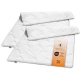 sleepling Bettdecke 155 x 220 cm, 2er Set, leichte Sommerdecke, 100% Mikrofaser, Allergiker geeignet, sleepling Basic 100 - Weiß