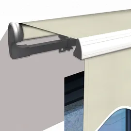 Eclipse Gelenkarmmarkise 2,5 x 2 m grau-weiß